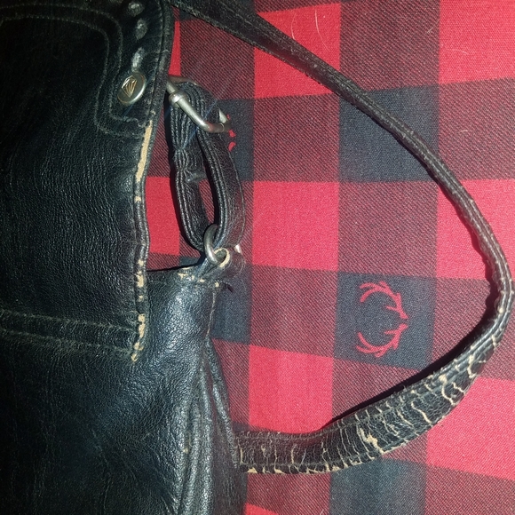 Volcom Small Black Distressed Crossbody Purse Bag - Picture 5 of 9